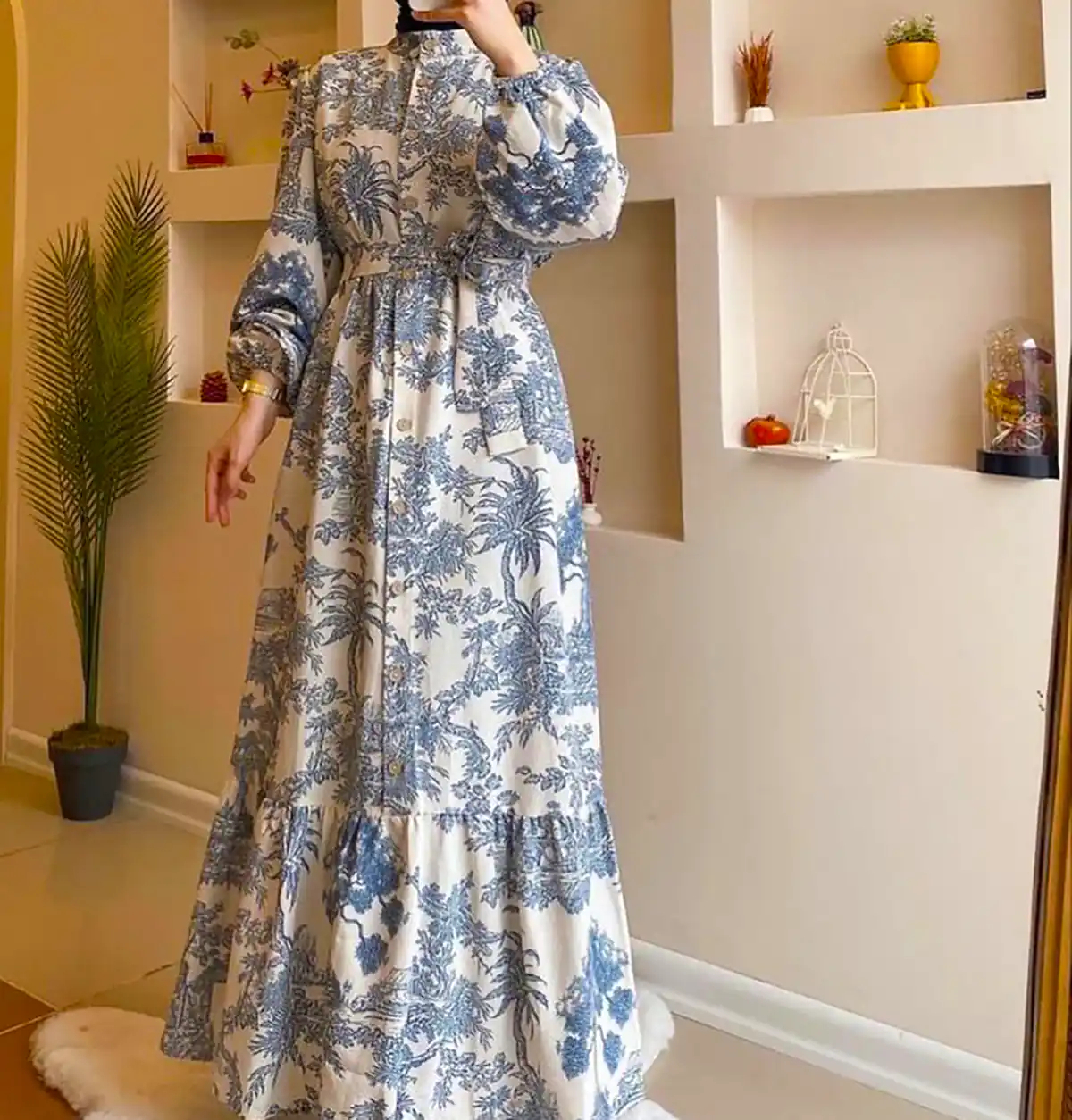 پیراهن بلند آبرنگی زنانه