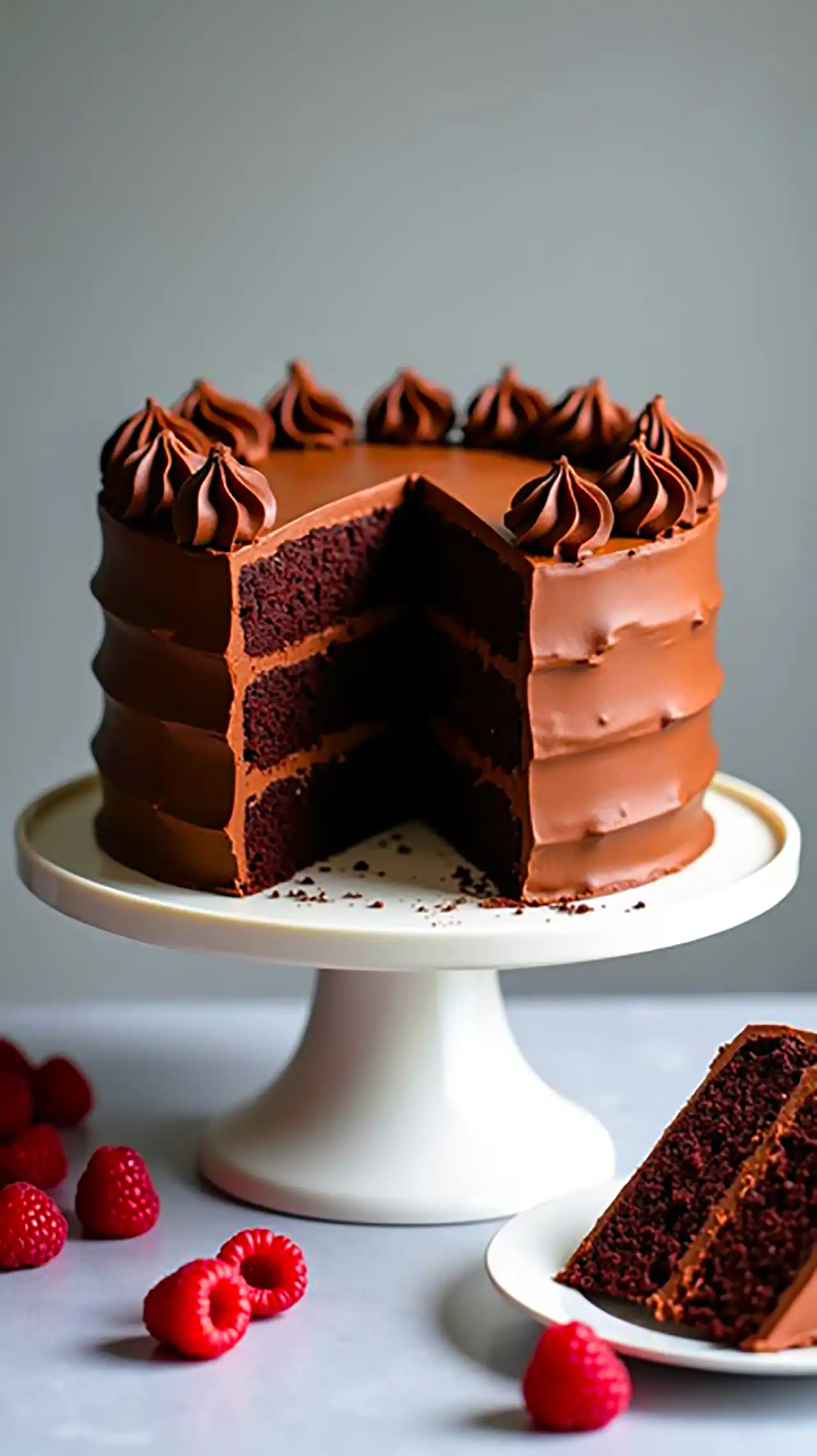 کیک شکلاتی با دیزاین شیک