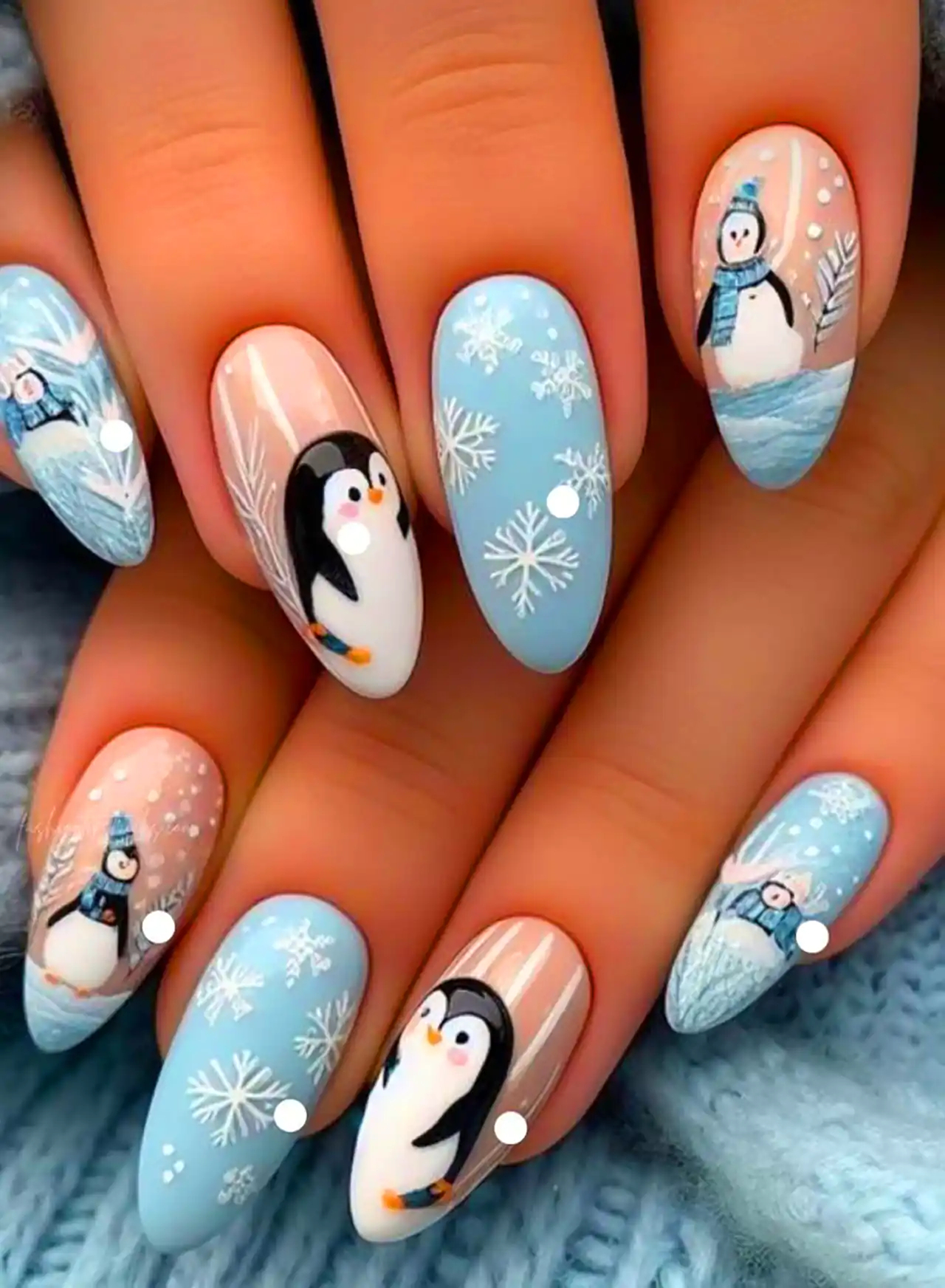 مدل ناخن با طرح زمستونی