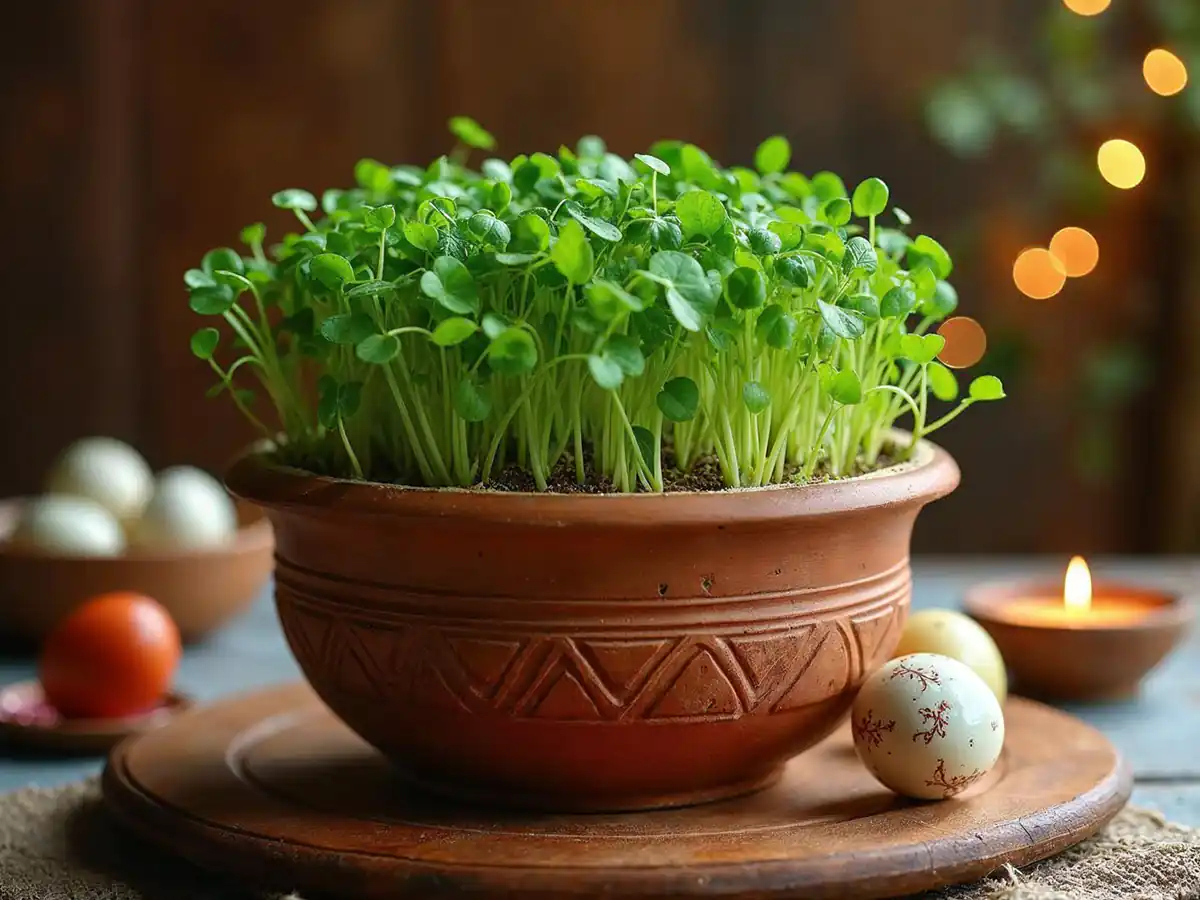 کاشت سبزه لپه برای عید