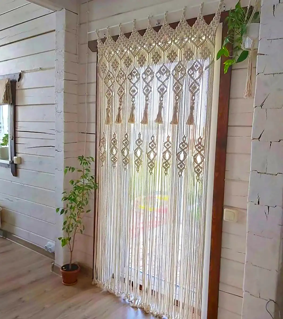 مدل پرده مکرومه برای پذیرایی
