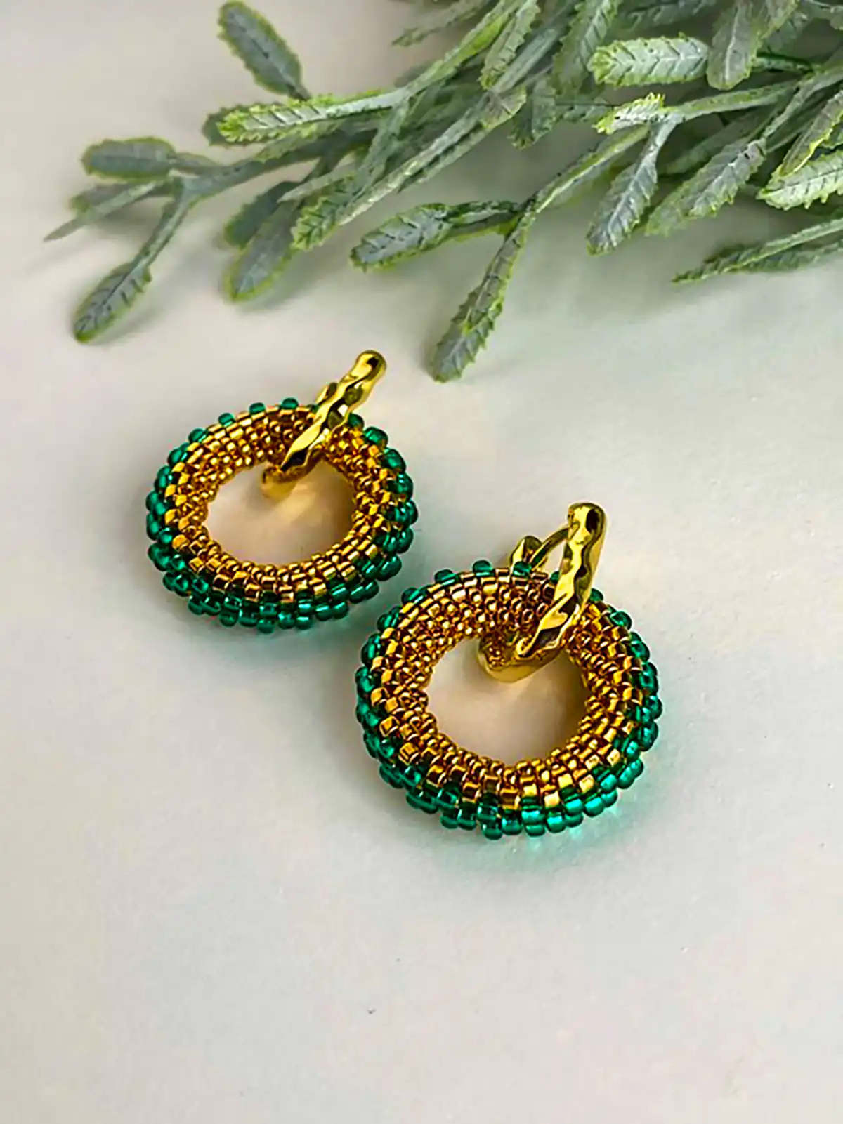 گوشواره آفتاب گل سبز