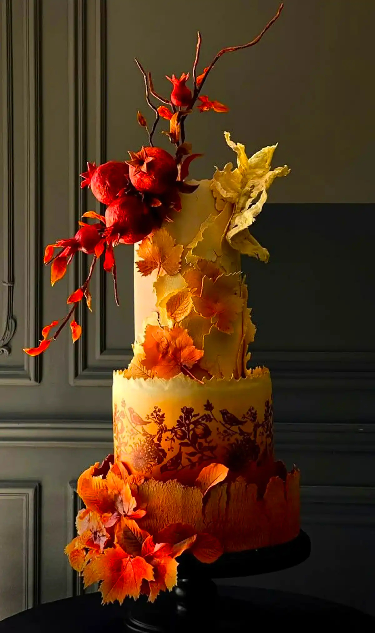 کیک دورنگ با پرتقال خشک