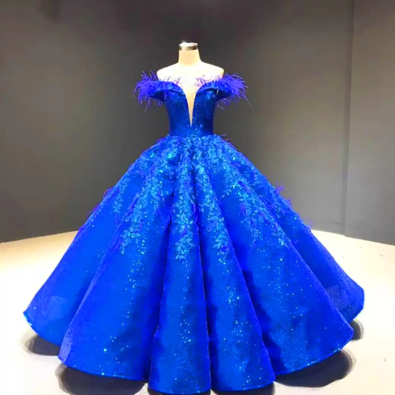 پیراهن حنابندون آبی کاربنی 