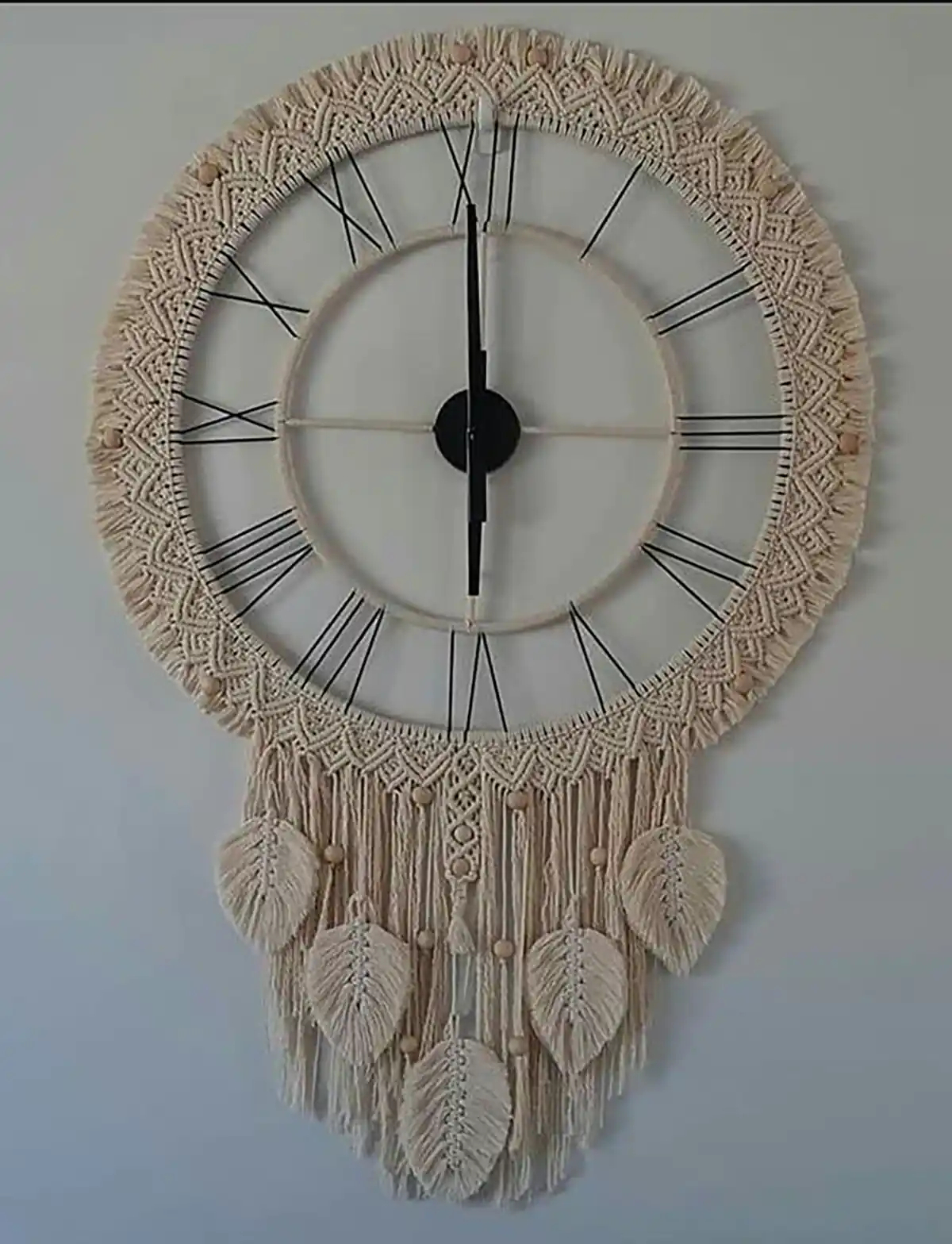 ساعت دیواری شیک مکرومه