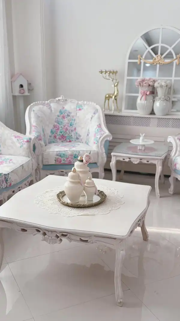 عکس چیدمان روی میز جلو مبلی