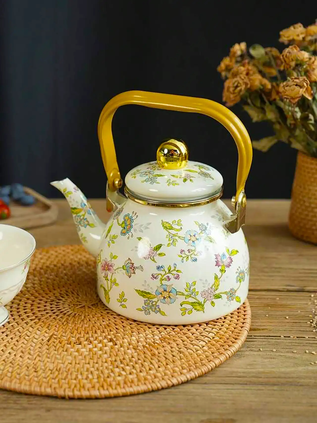 کتری سرامیکی طرح گل