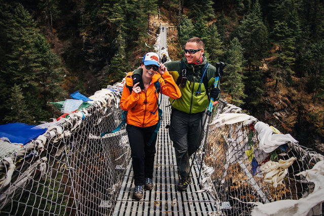 تصاویرازدواج زوج امریکایی در قله اورست