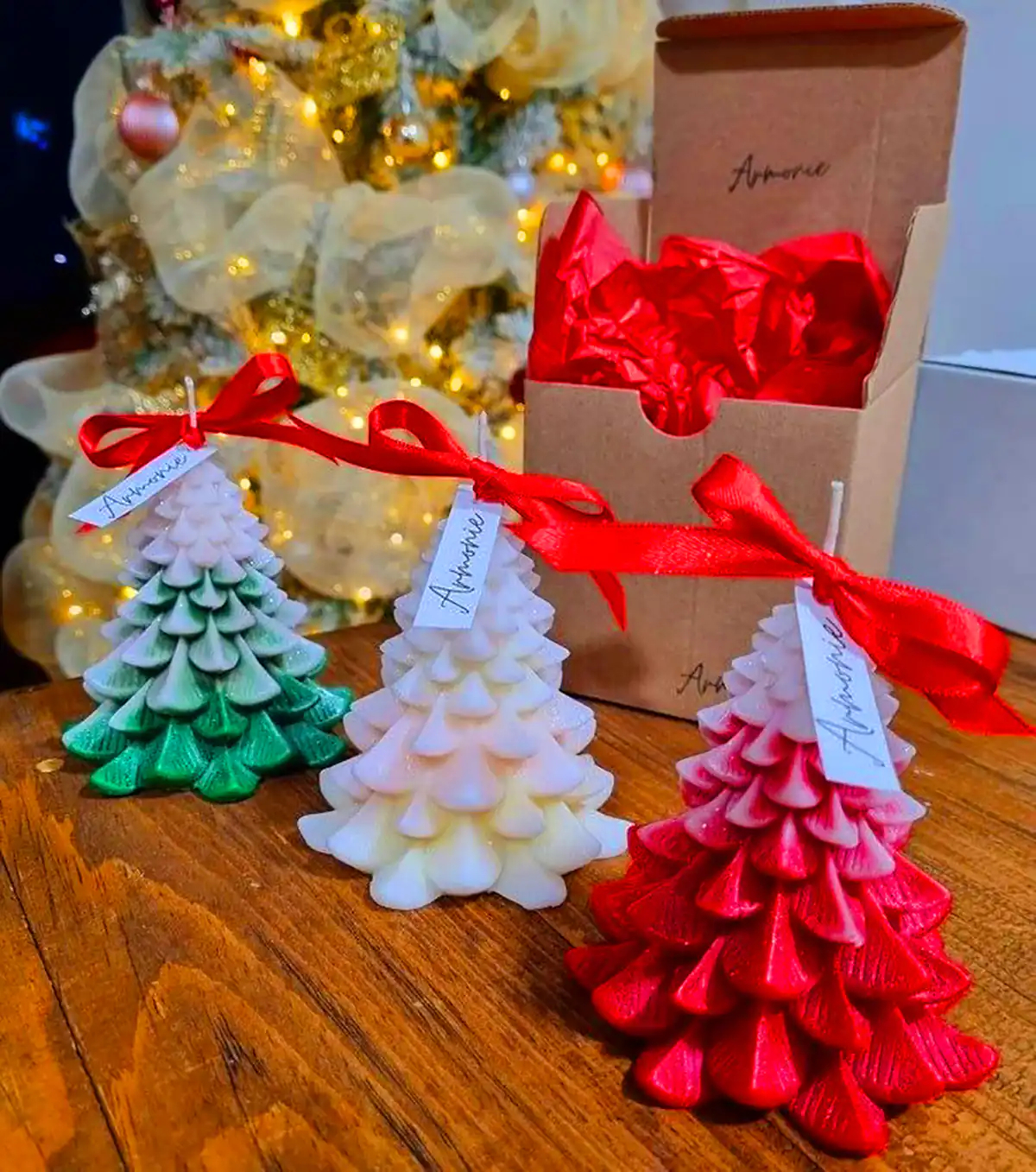 شمع فانتزی کاج کریسمسی