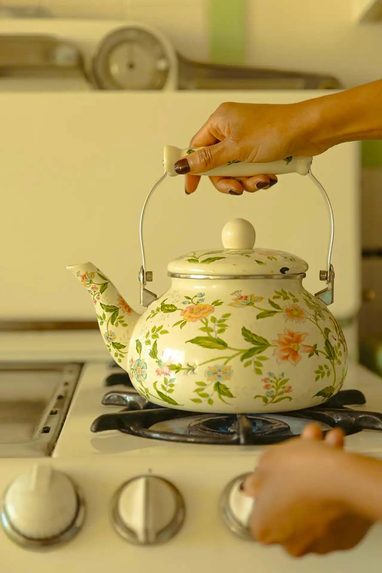 کتری سرامیکی طرح گل