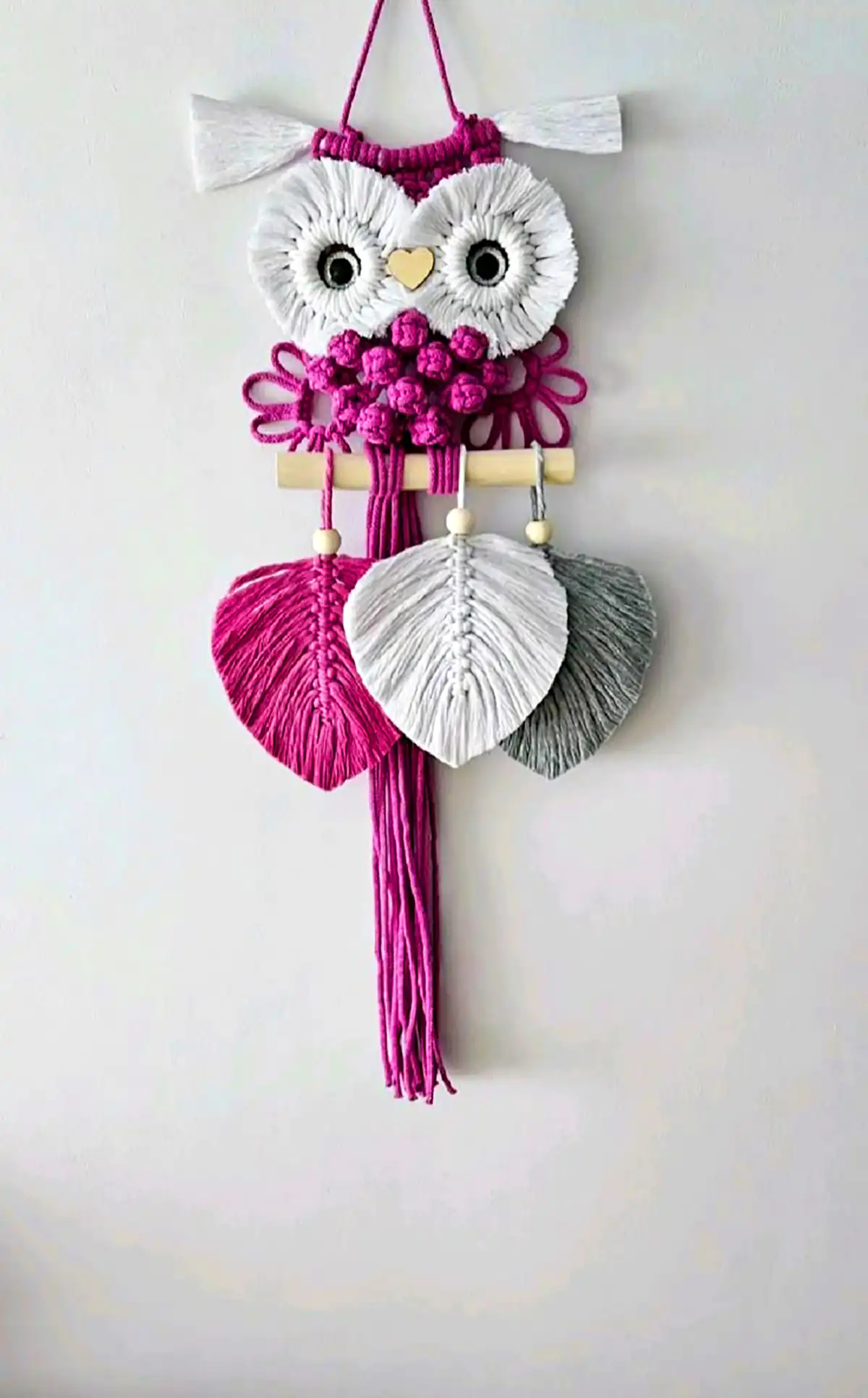 آویز جغد مکرومه