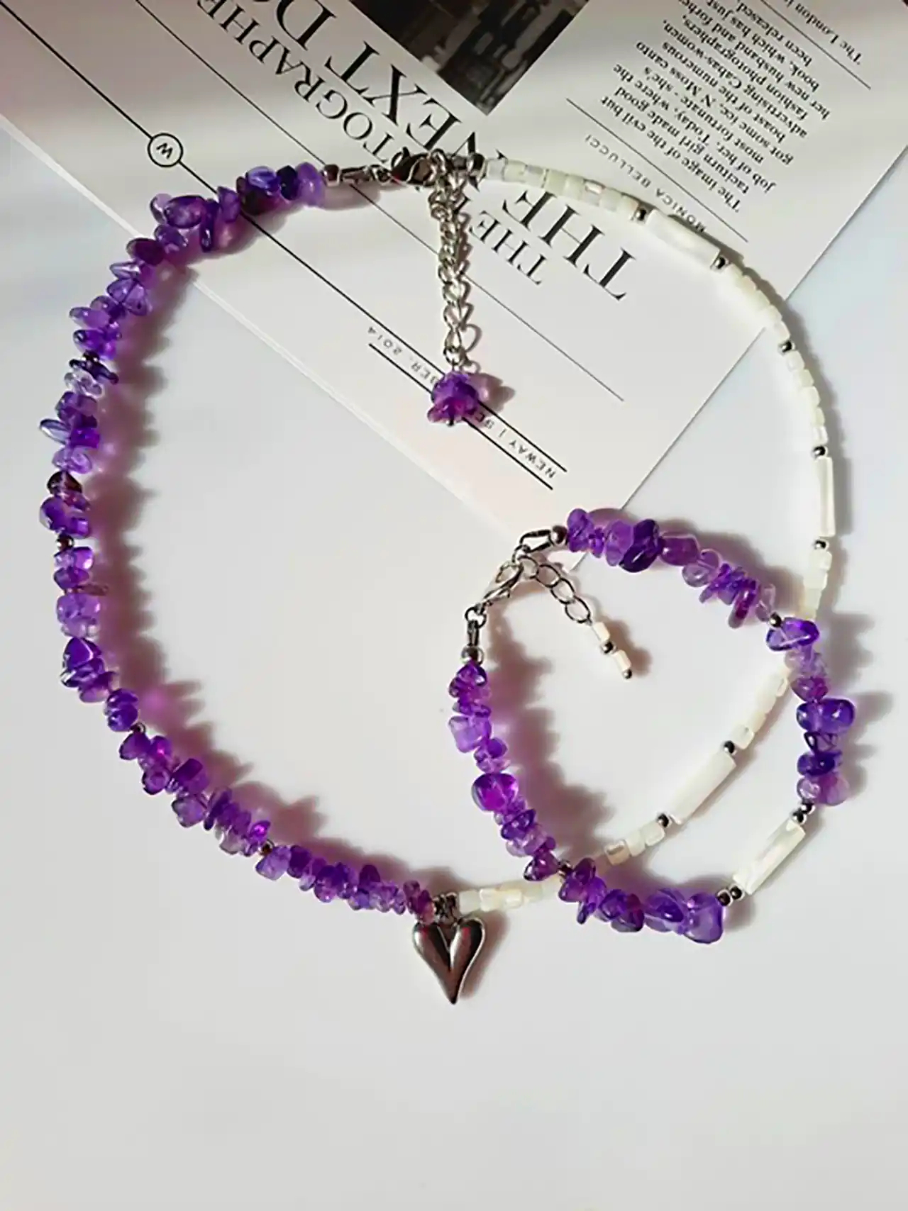 اکسسوری دخترانه با سنگ آمیتیست