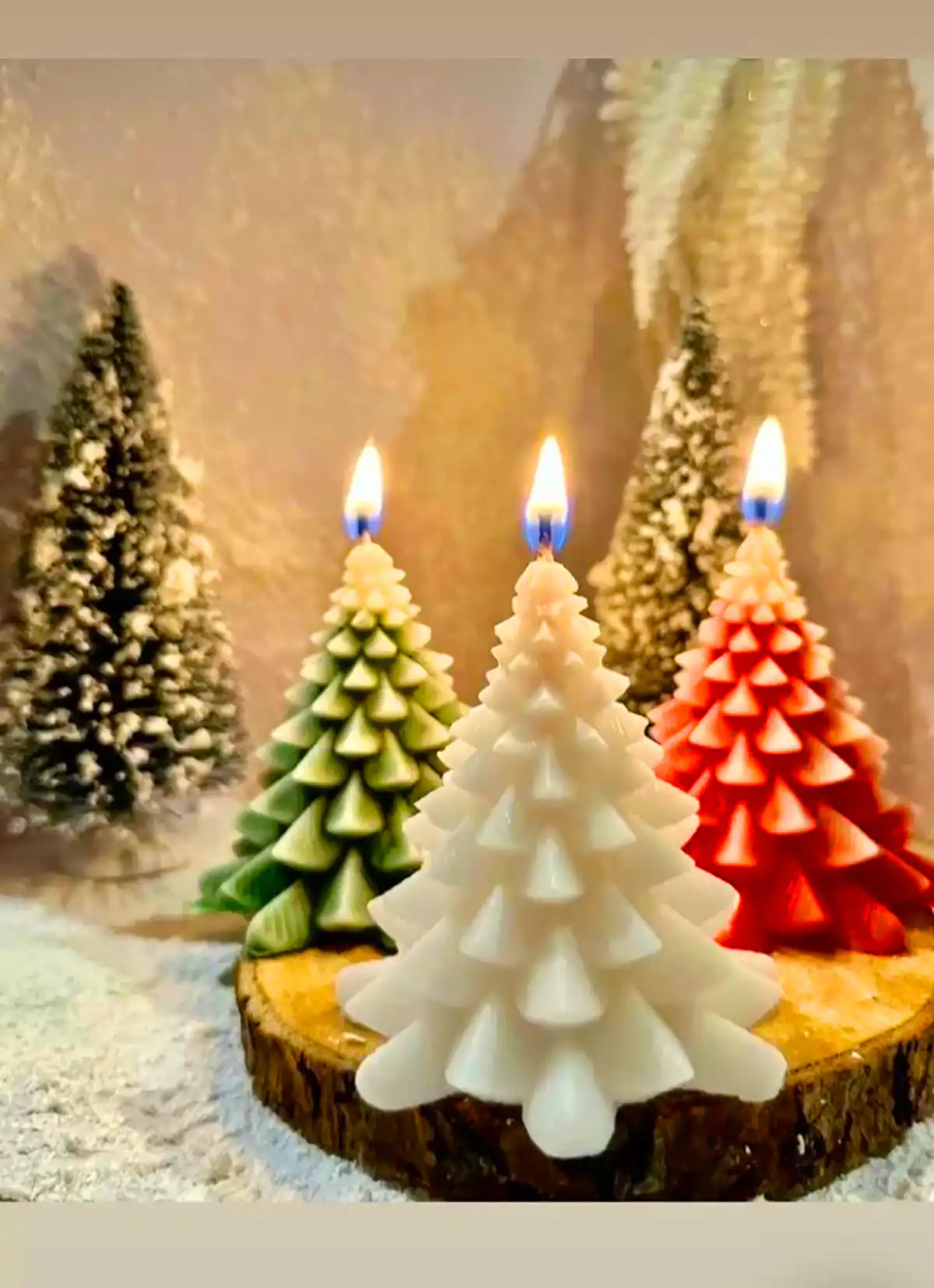 شمع فانتزی کاج کریسمسی