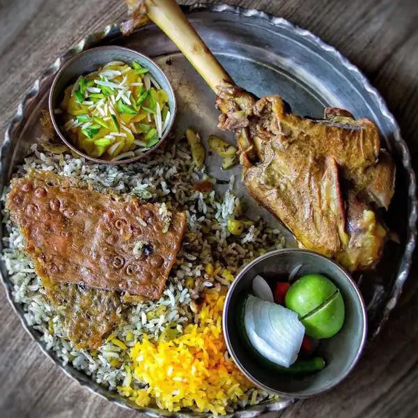 تزیین باقالی پلو ساده