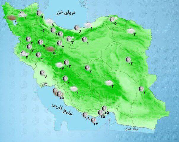 هواشناسی در نقشه ایران