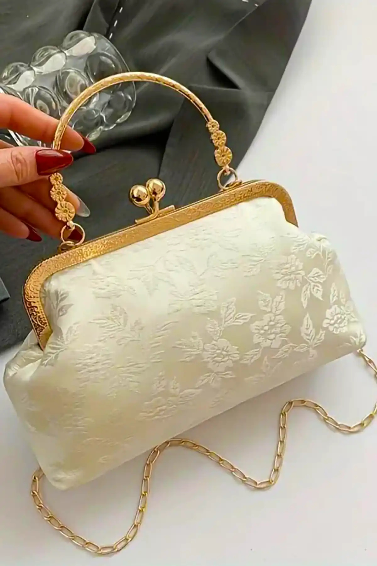 کیف سفید نوعروس