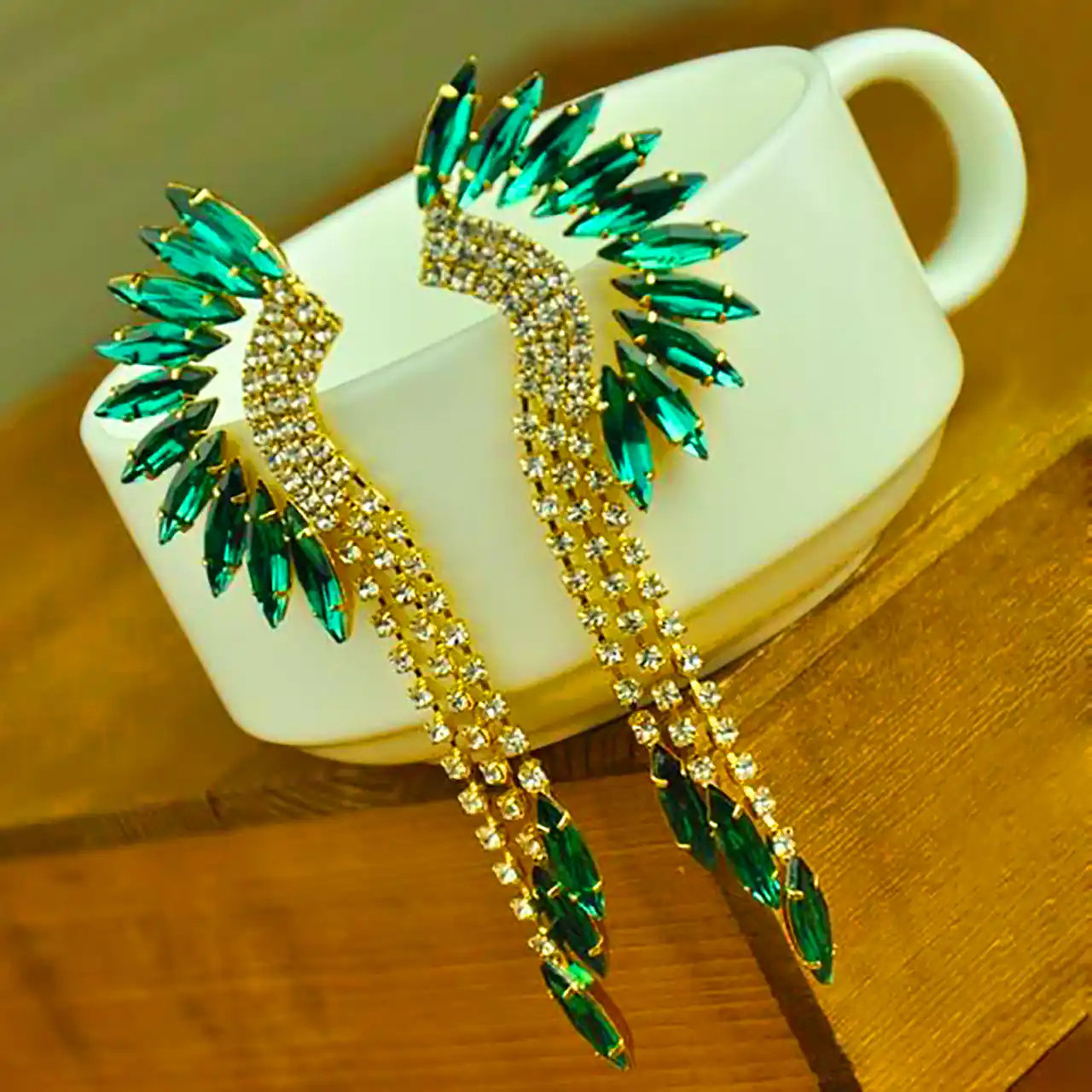 گوشواره جواهردوزی دستساز