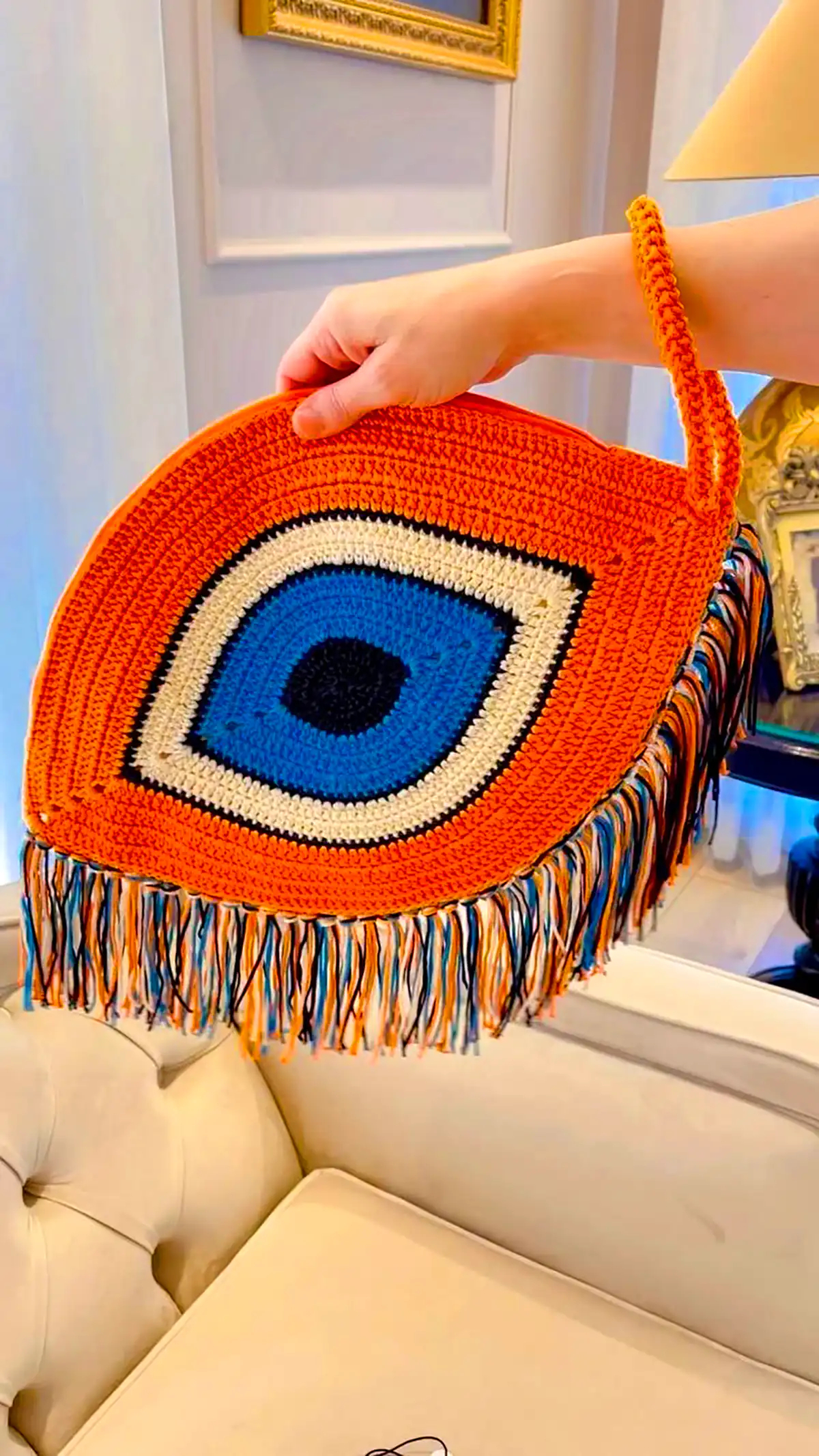 کیف فانتزی با طرح چشم نظر