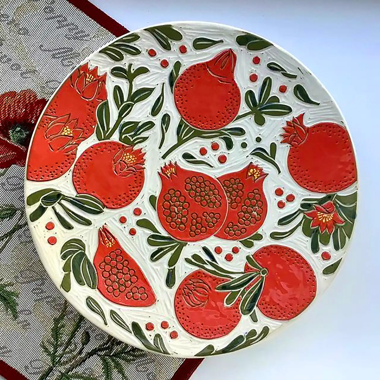 ظروف با نقاشی انار