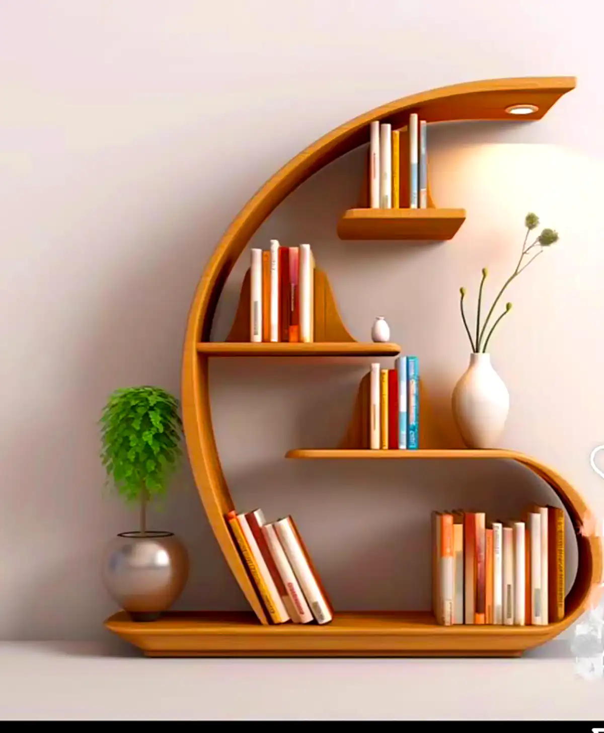 کتابخانه چوبی لوکس