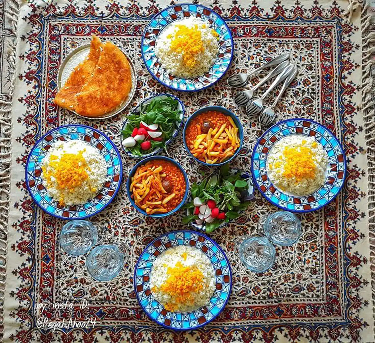 عکس سفره هفت سین عکس سفره هفت سین فانتزی سفره هفت سین مدرن تزیین سفره شام ایرانی عکس سفره غذای شیک 