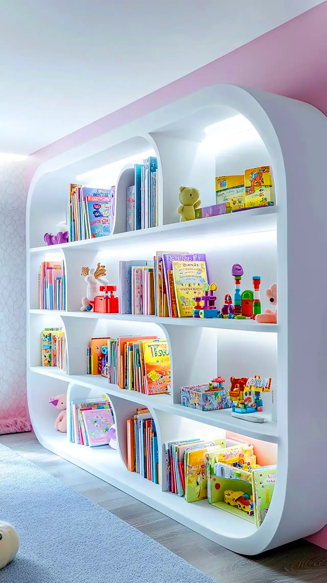 قفسه کتاب اتاق کودک 