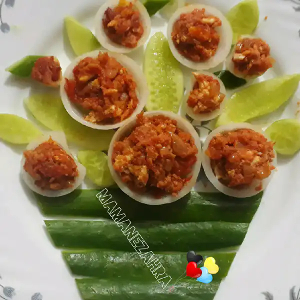 تزیین املت گوجه