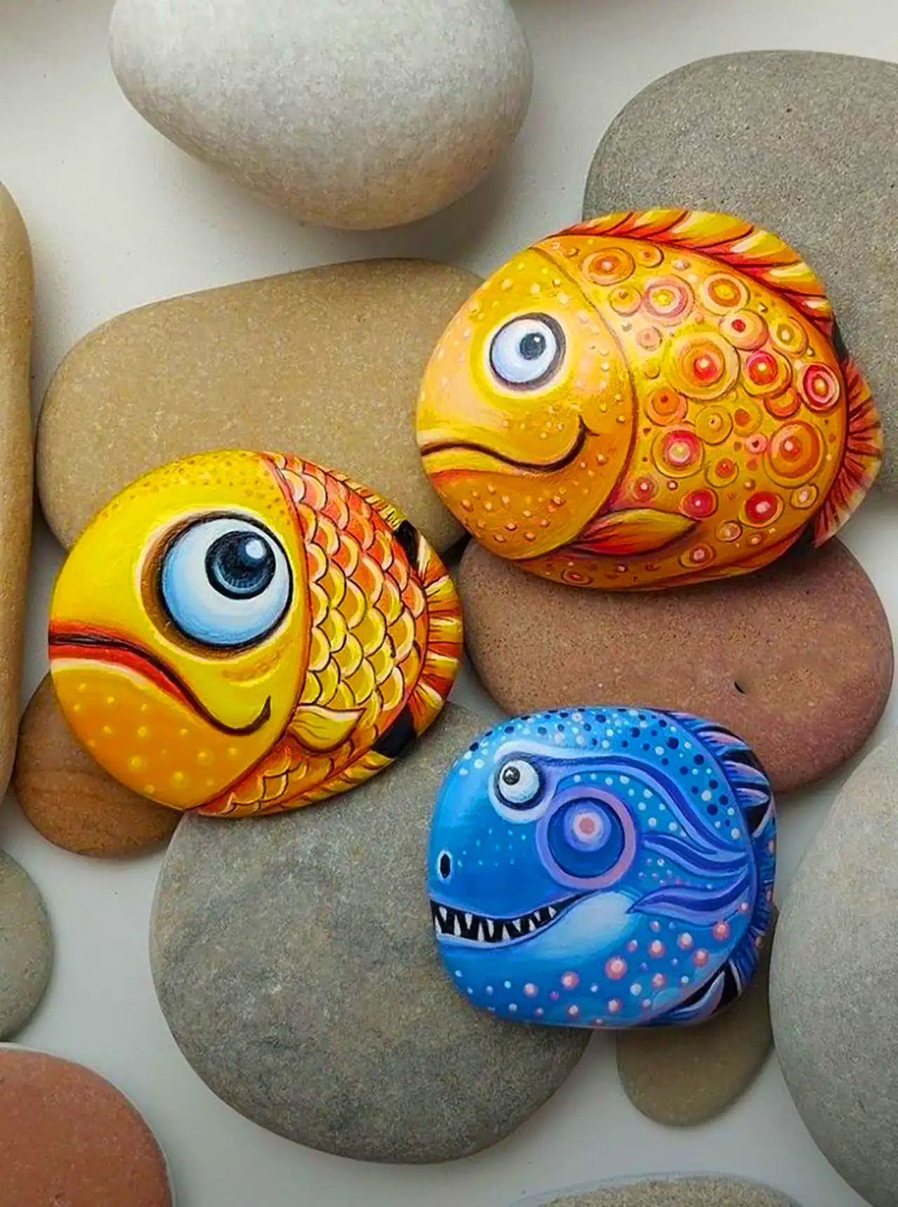 کاردستی خلاقانه با سنگ رودخانه