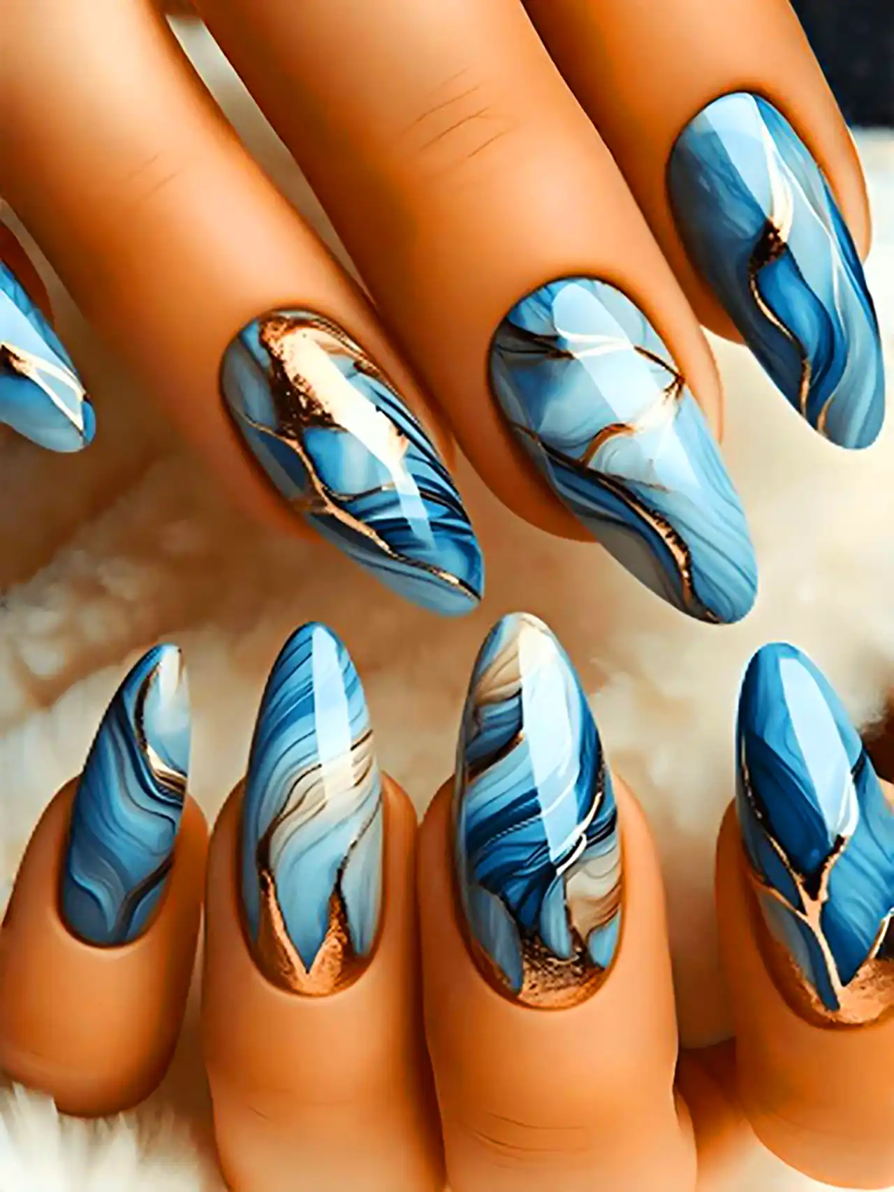 طرح ناخن شیک ماربل 