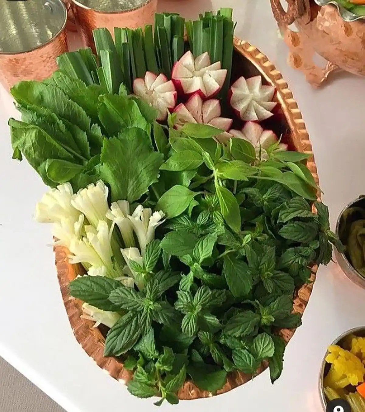 تزیین سبزی مجلسی