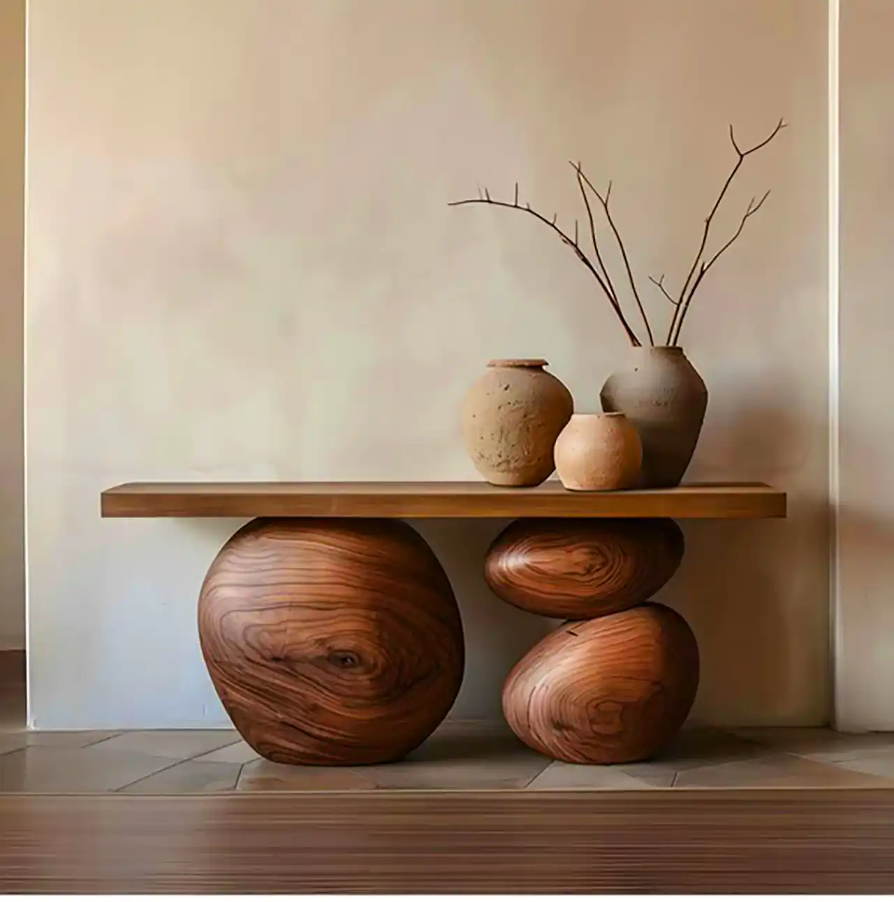 کنسول چوبی مدرن