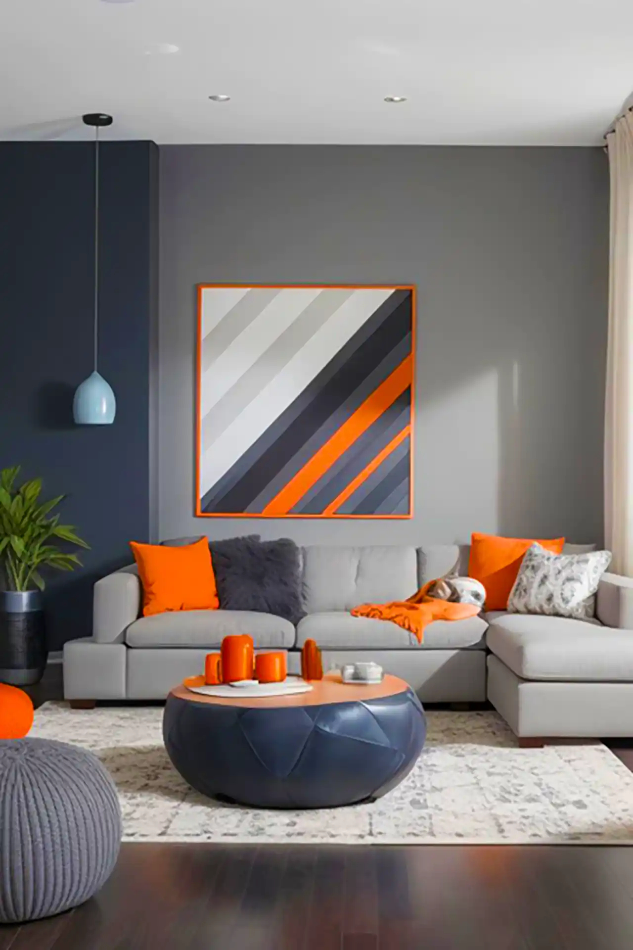 دکور خونه با مبل طوسی