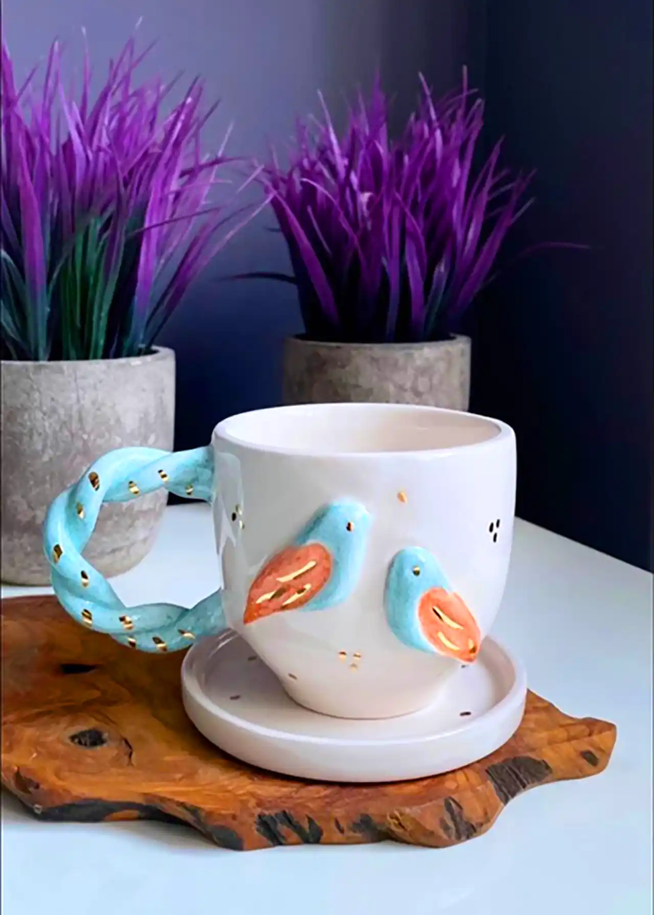 فنجون سفالی شیک 