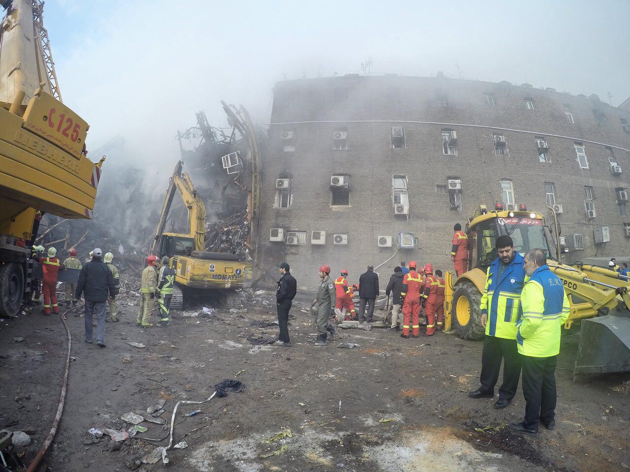 گزارش تصویری از حادثه ساختمان پلاسکو