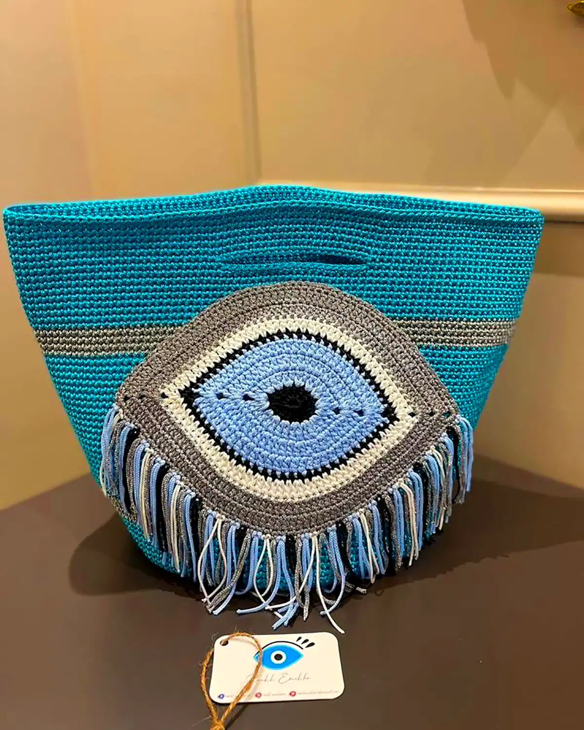 کیف فانتزی با طرح چشم نظر