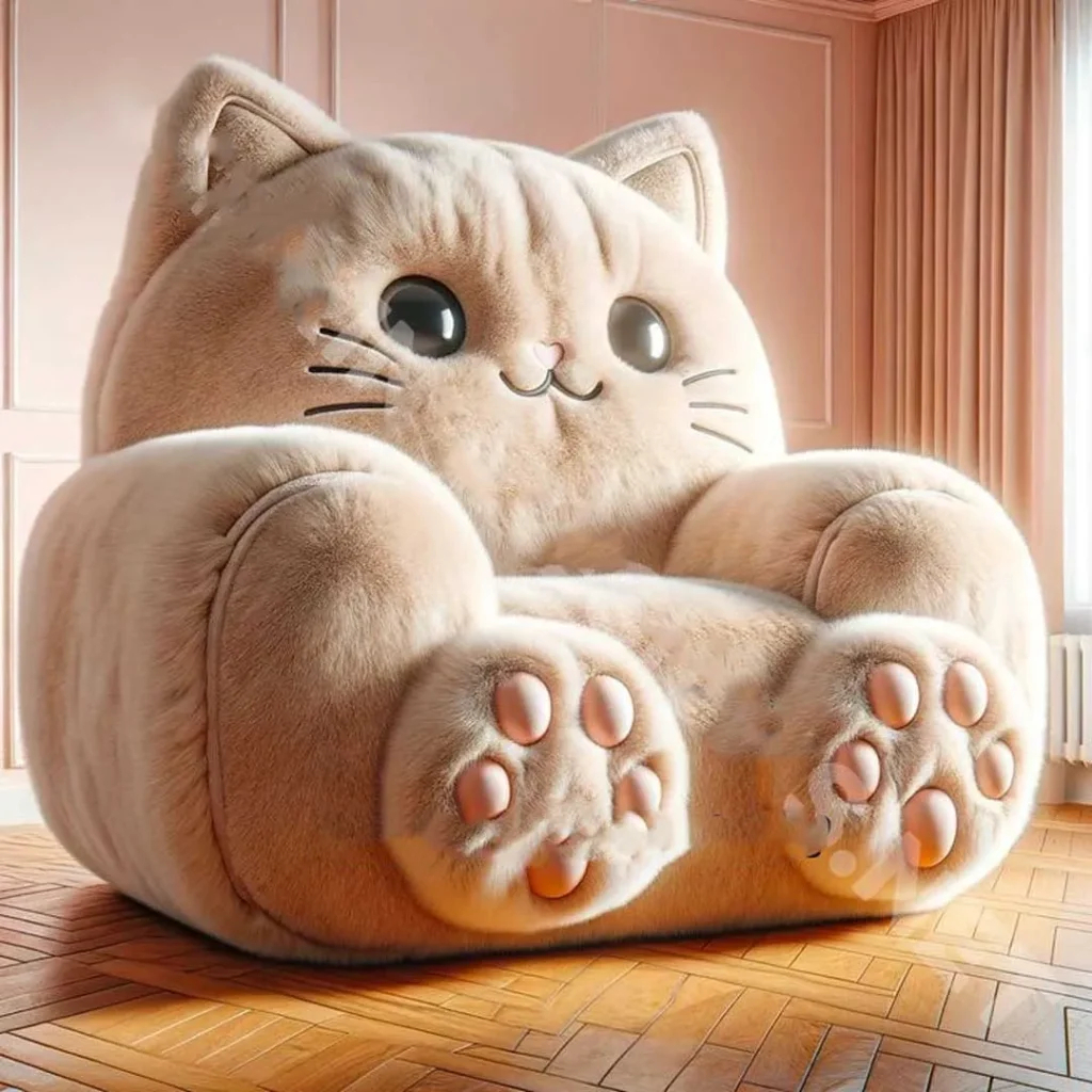 مبل تکی طرح گربه خاص