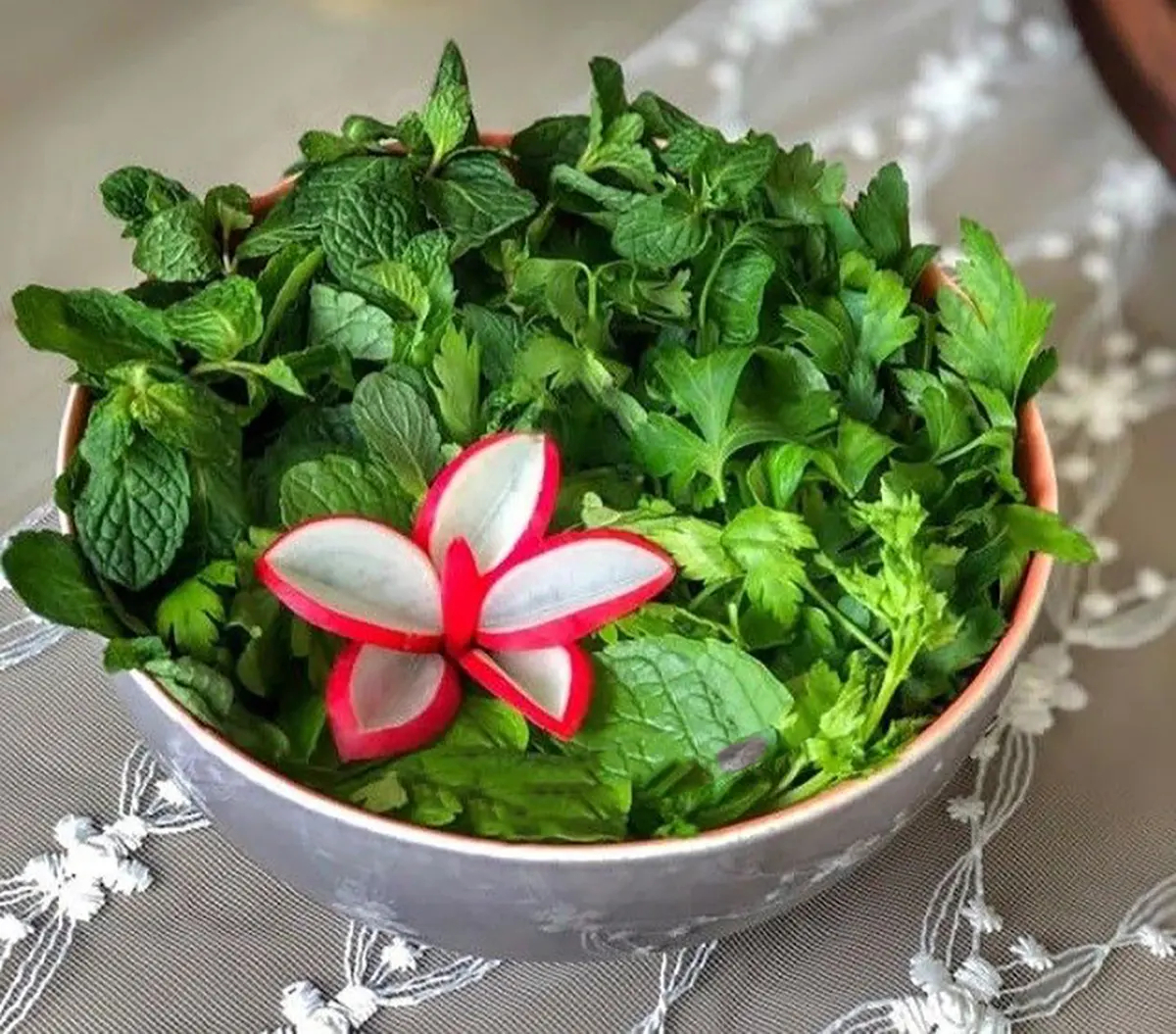 تزیین سبزی مجلسی
