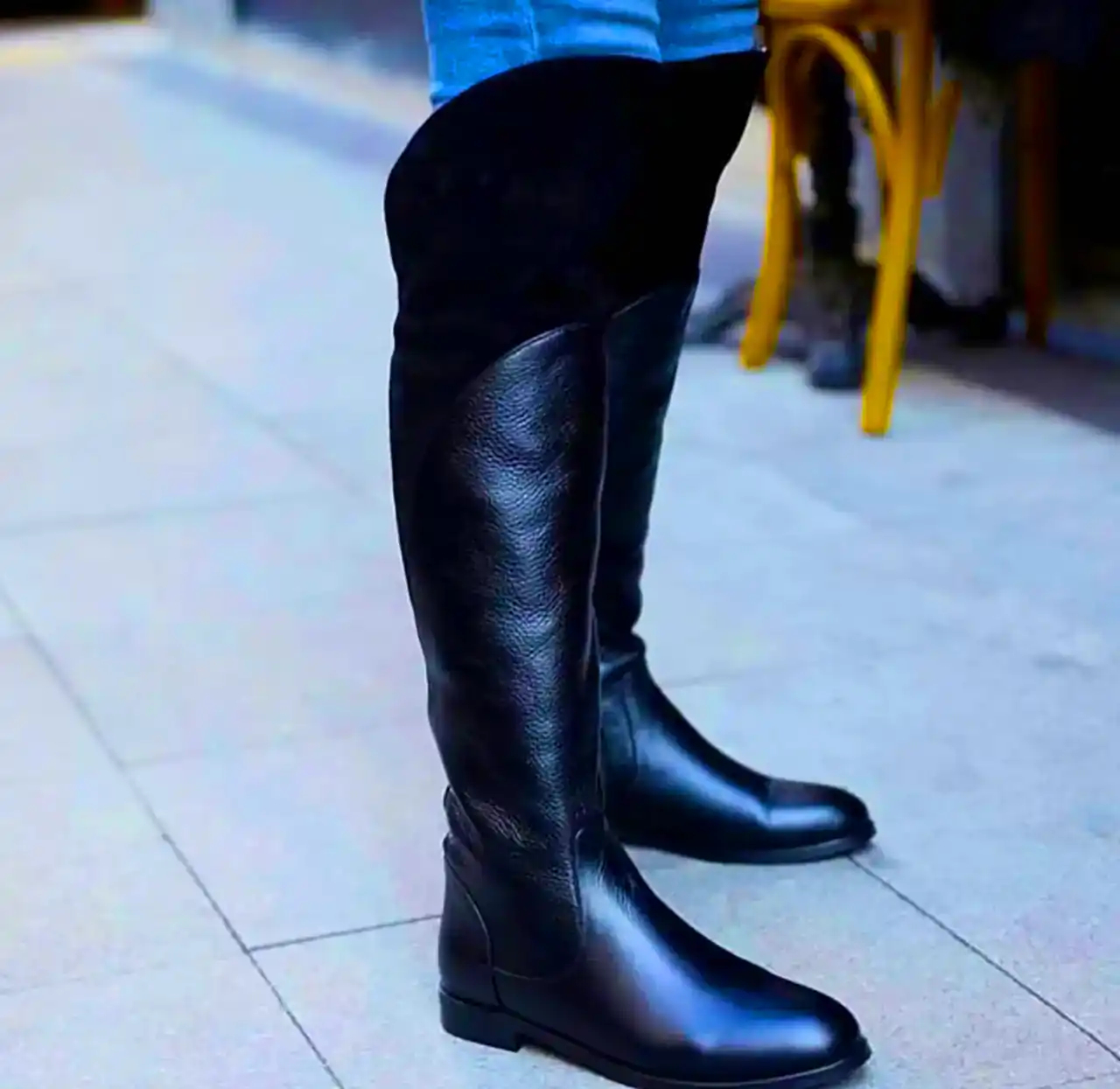 بوت چرم بلند زنانه