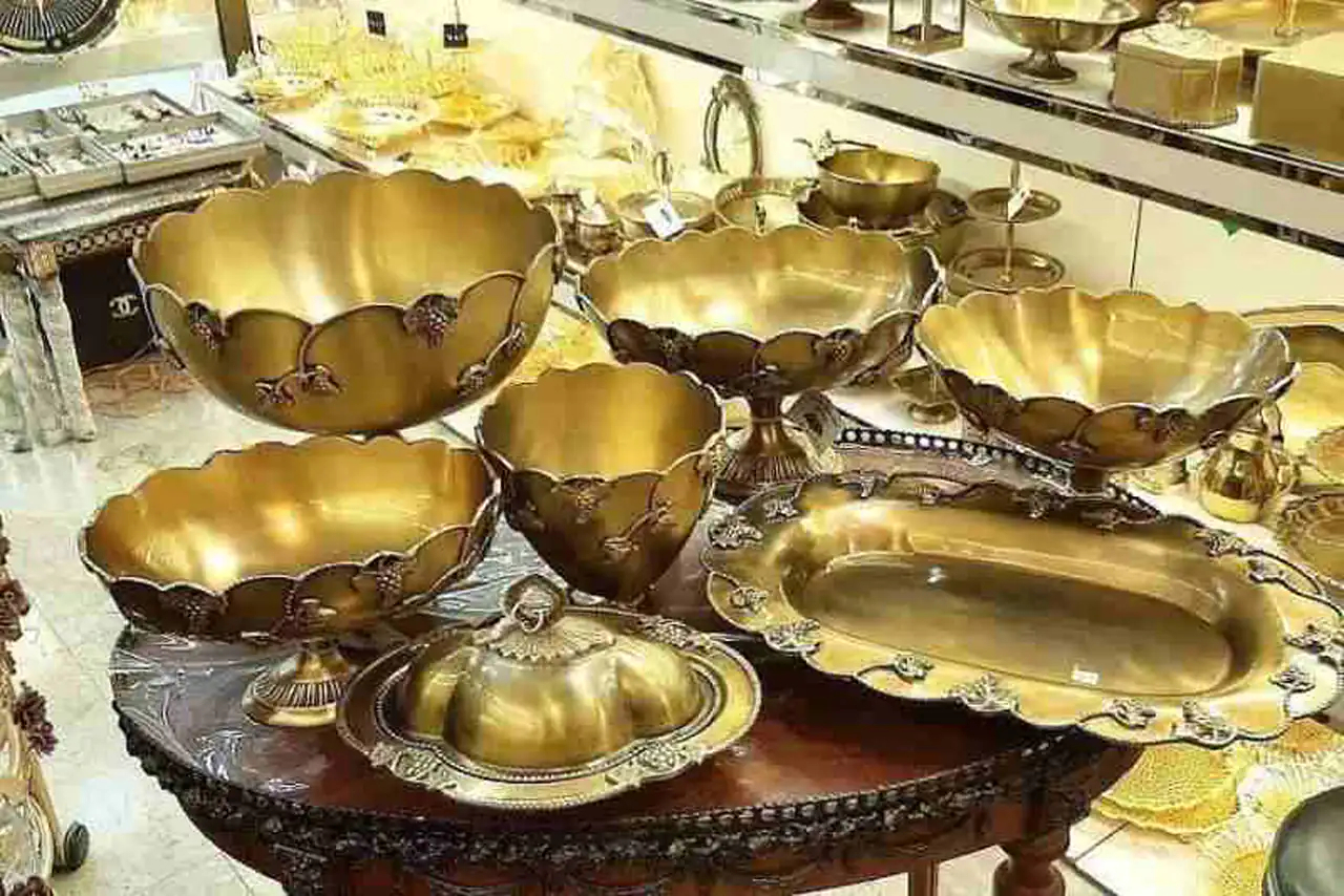 ظروف برنجی + زیباترین مدل های ظروف برنجی ترند امسال بسیار شیک و لاکچری