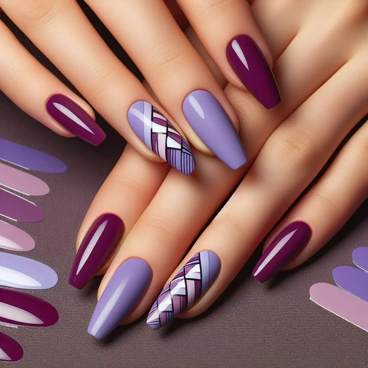 مدل لاک بنفش + زیباترین مدل های لاک بنفش ترند امسال بسیار کیوت و خوشگل