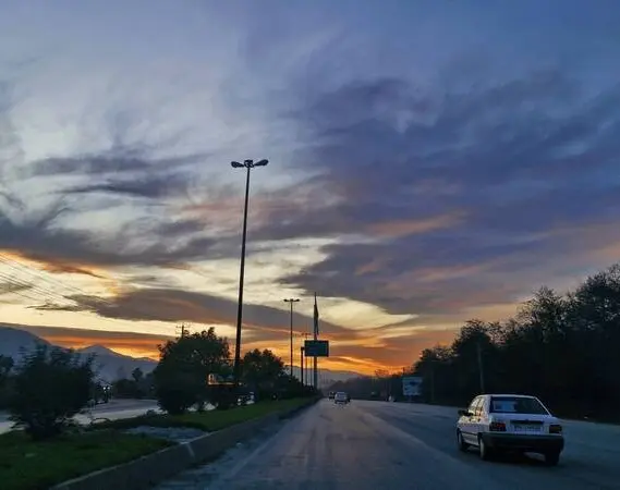 عکس غروب مازندران