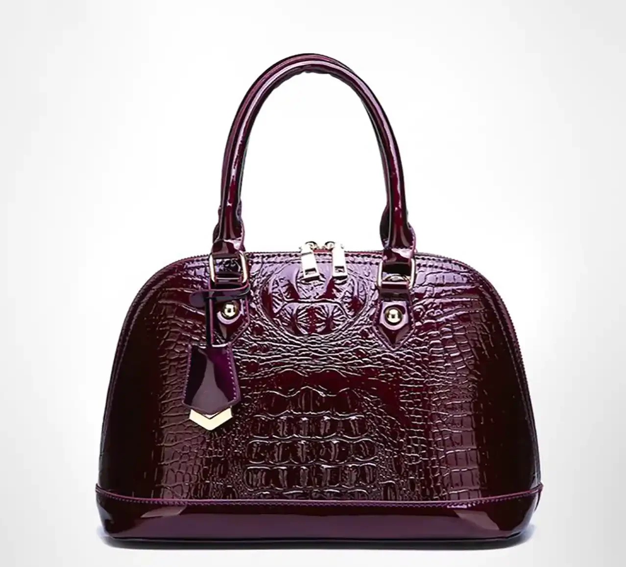 کیف چرمی زرشکی شیک 