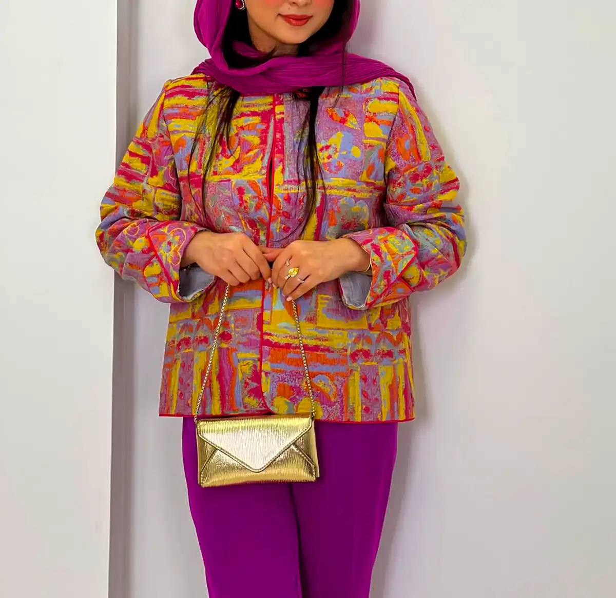 کت زنانه با رنگ های شاد