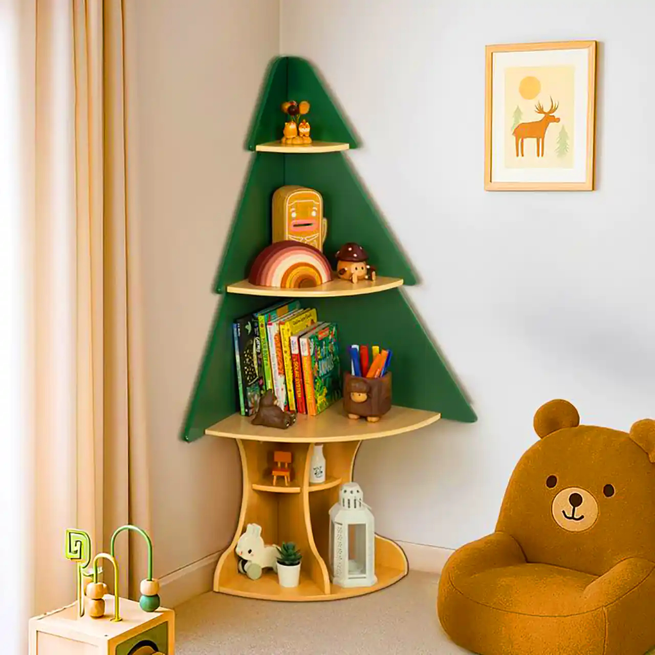 قفسه کتاب اتاق کودک 