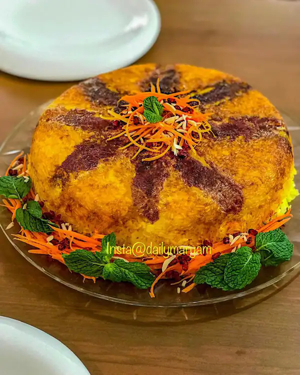 تزیین ته چین گرد