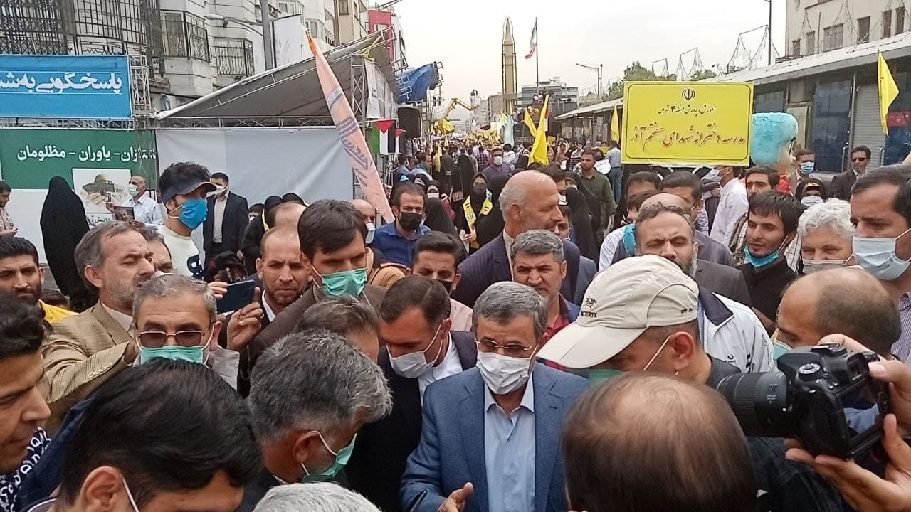 حضور محمود احمدی نژاد در روز قدس