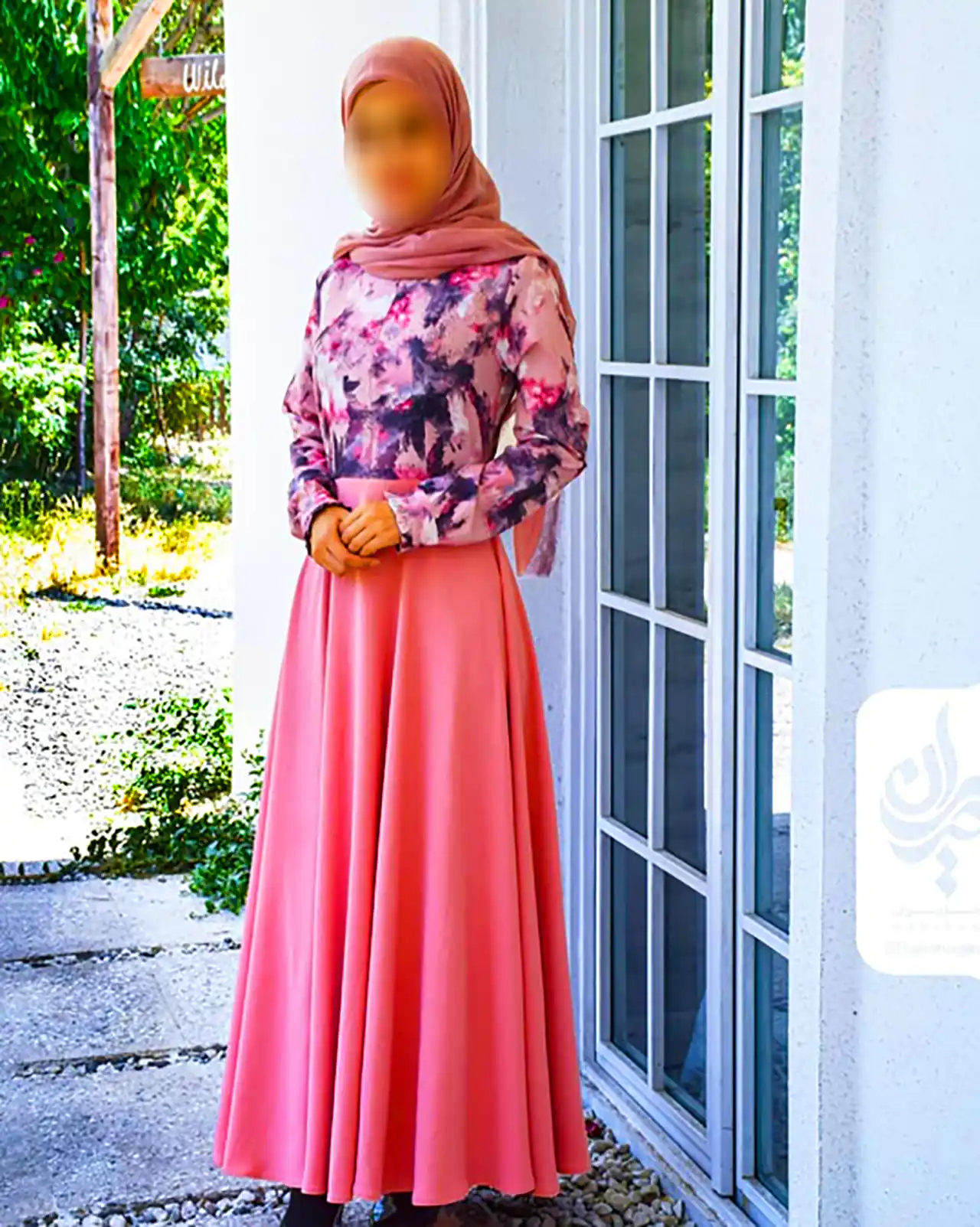 مانتو حجاب با پارچه کرپ