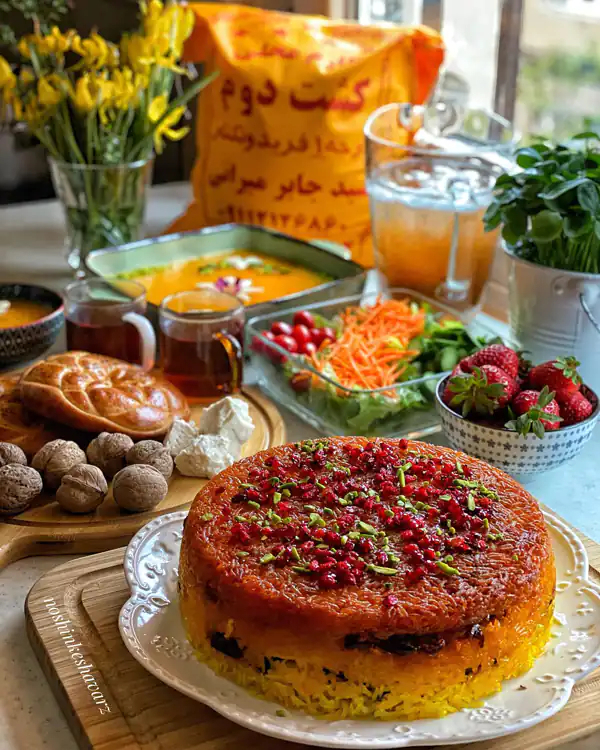 تزیین ته چین گرد