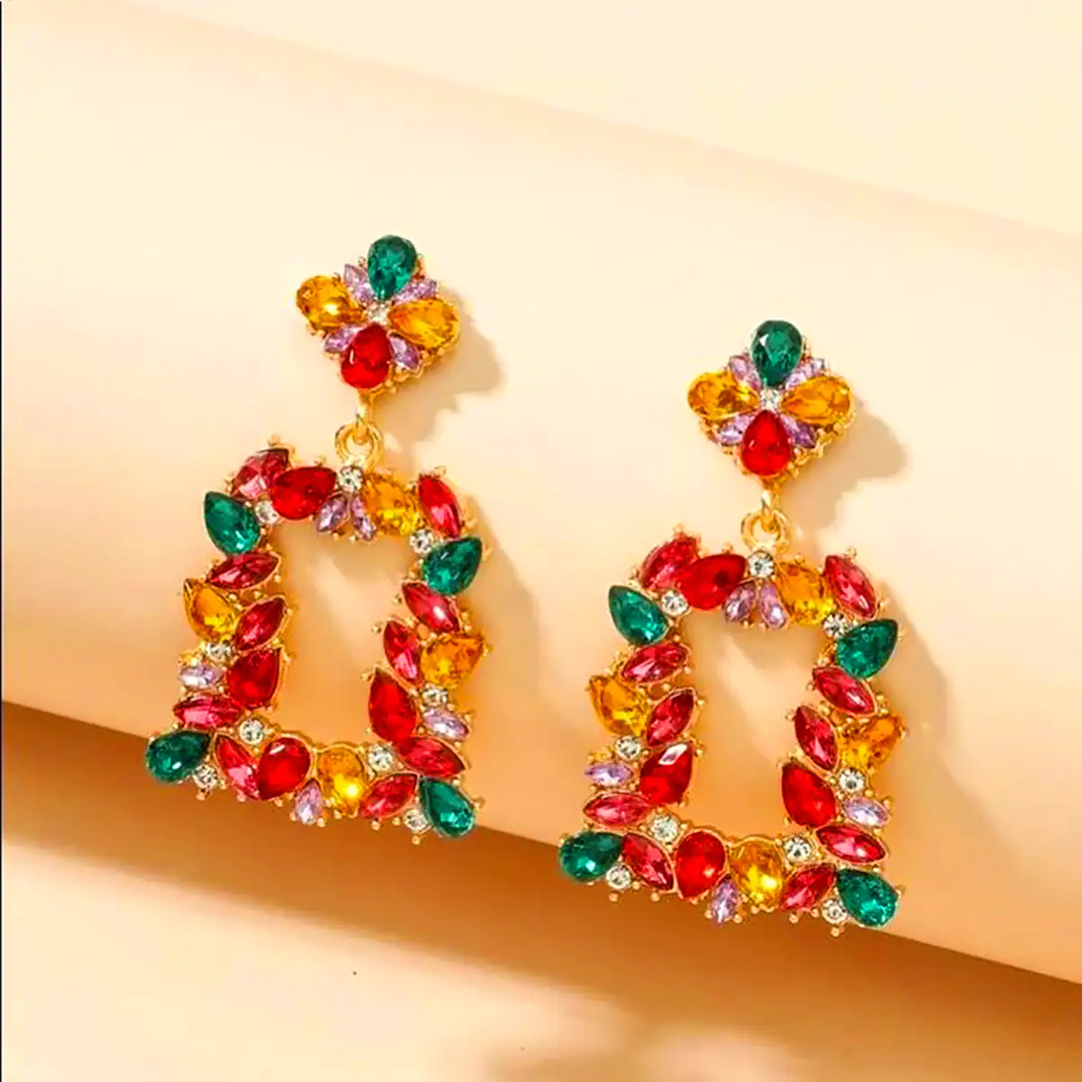 گوشواره کریستالی هفت رنگ