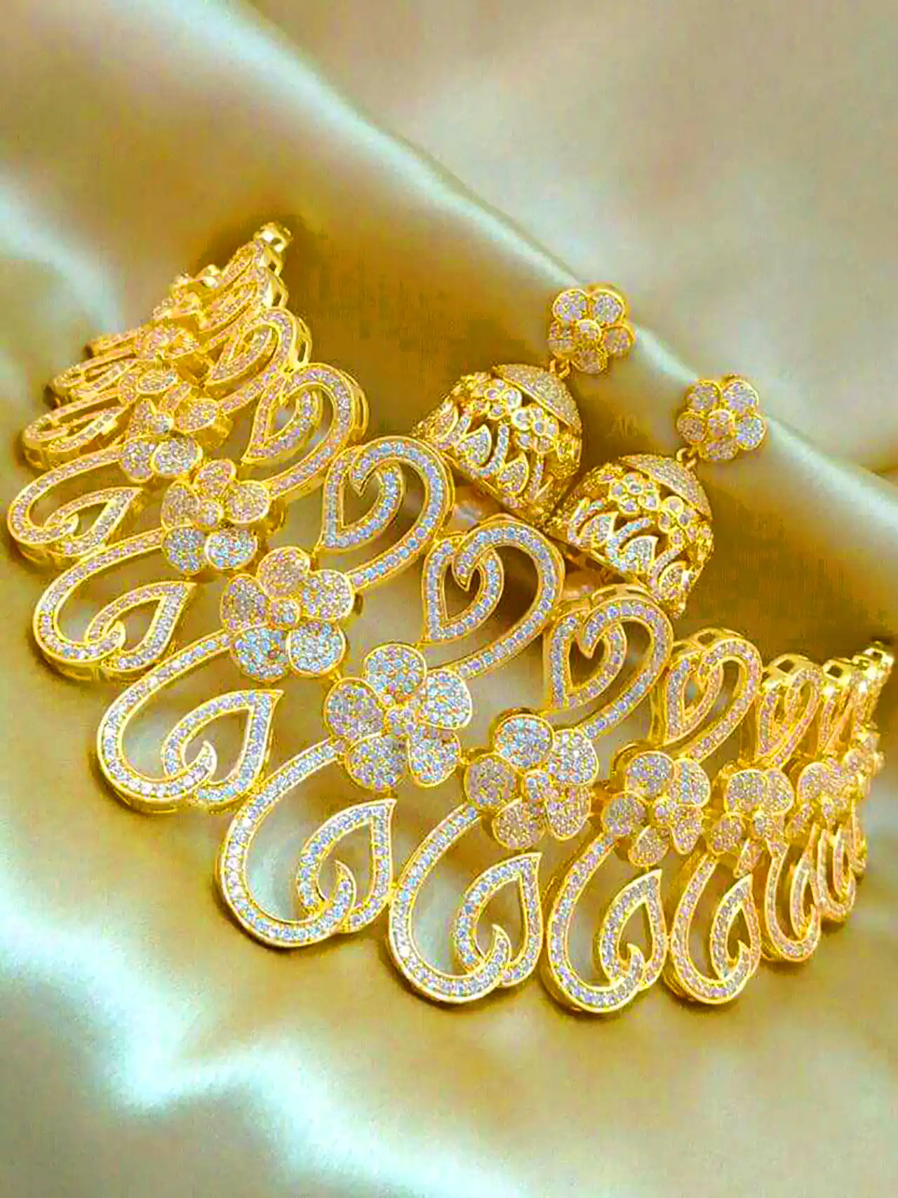 سرویس جواهر طلایی خاص و شیک 